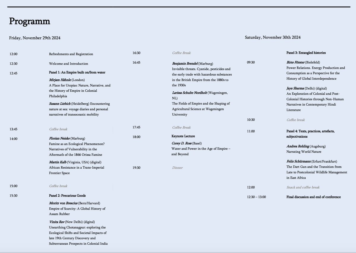 MoritzBrescius's tweet image. Happening now: international EMPIRE & ENVIRONMENT event with wonderful colleagues from Europe, Asia and the USA, partly on ZOOM,@AGF,@Unibonn,@unibasel,@unibern,@snf,@plantationocene,@anthropocene. Come and join!