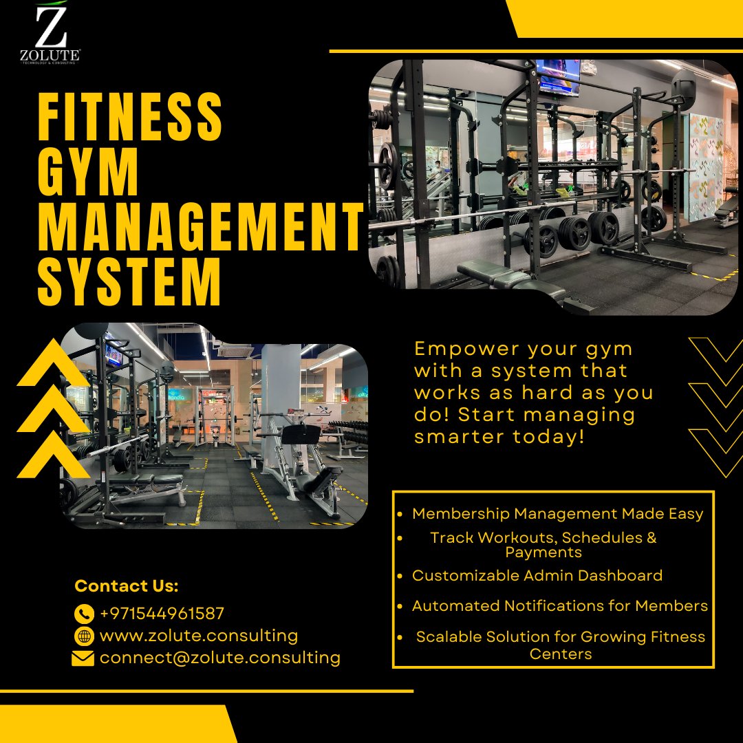 ZOLUTE's tweet image. Transform Your Gym Operations with a Powerful Management System!
zolute.consulting/services/fitne…
#GymManagement #FitnessSolutions #LaravelScript #BusinessAutomation #FitnessCenters #MemberExperience #TechInnovation #zolute