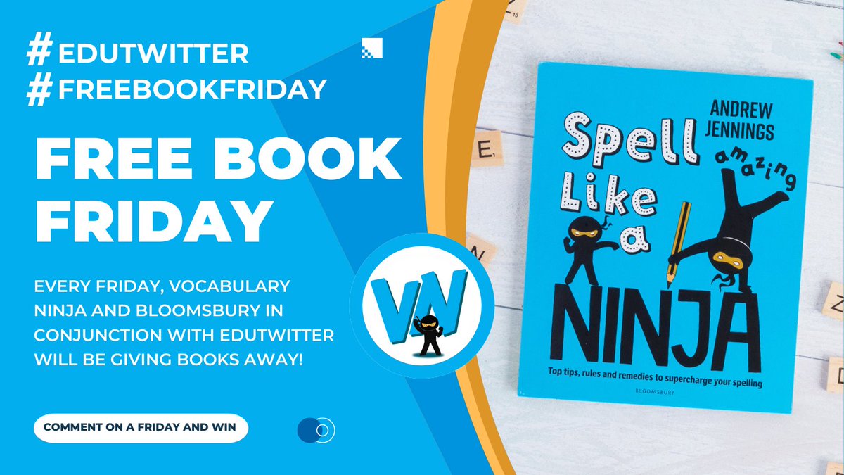 📚Free Book Friday and #edutwitter is back! Week 4.  

🥰Super easy to enter! Just comment anything in the thread so we know you are there!   

Maybe TAG someone, but certainly ♻️ retweet.

Happy Friday #edutwitter #teacher #spelling