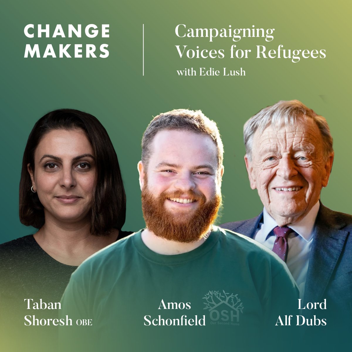 Change Makers Podcast (@changemakers_sh) on Twitter photo 🌍How do we help refugees thrive in their second home?
@EdieLush speaks with Amos Schonfield of <a href="/OSHyouth/">Our Second Home</a>, Taban Shoresh OBE of <a href="/thelotusf/">TheLotusFlower</a> & Lord Alf Dubs on empowering refugees, human-centered policies & reshaping the narrative.
🎧 linktr.ee/changemakers.w… 🌍How do we help refugees thrive in their second home?
@EdieLush speaks with Amos Schonfield of <a href="/OSHyouth/">Our Second Home</a>, Taban Shoresh OBE of <a href="/thelotusf/">TheLotusFlower</a> & Lord Alf Dubs on empowering refugees, human-centered policies & reshaping the narrative.
🎧 linktr.ee/changemakers.w…