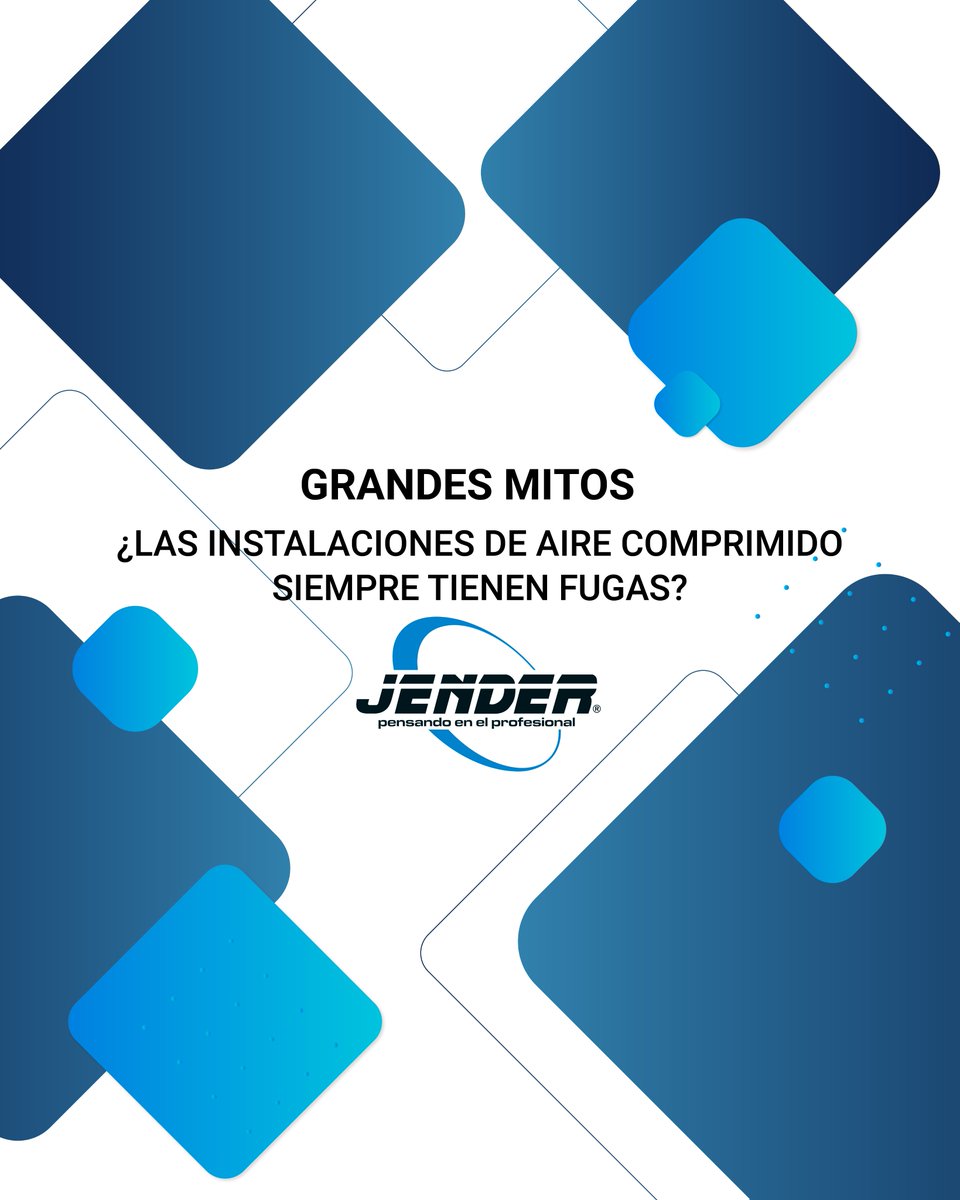 Jender__'s tweet photo. ❌ ¿Las instalaciones de aire comprimido siempre tienen fugas?
✔️ Falso. Con una instalación bien diseñada y productos de calidad como los de Jender, puedes reducir al mínimo las pérdidas.

#MitosDelAire #Jender #Eficiencia https://t.co/yxRWwBvgnJ