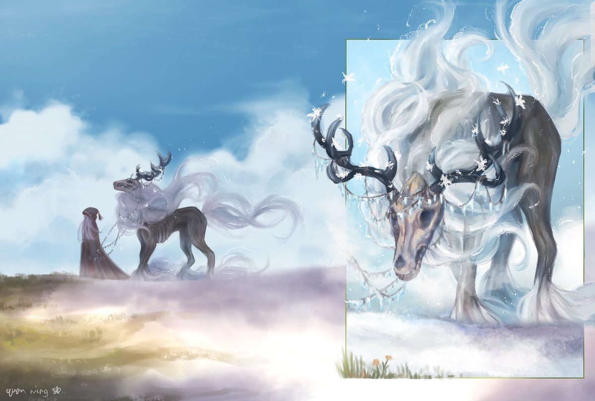 The shepherd draws near, alas, winter is here 🌨️
#art #digitalart #illustration