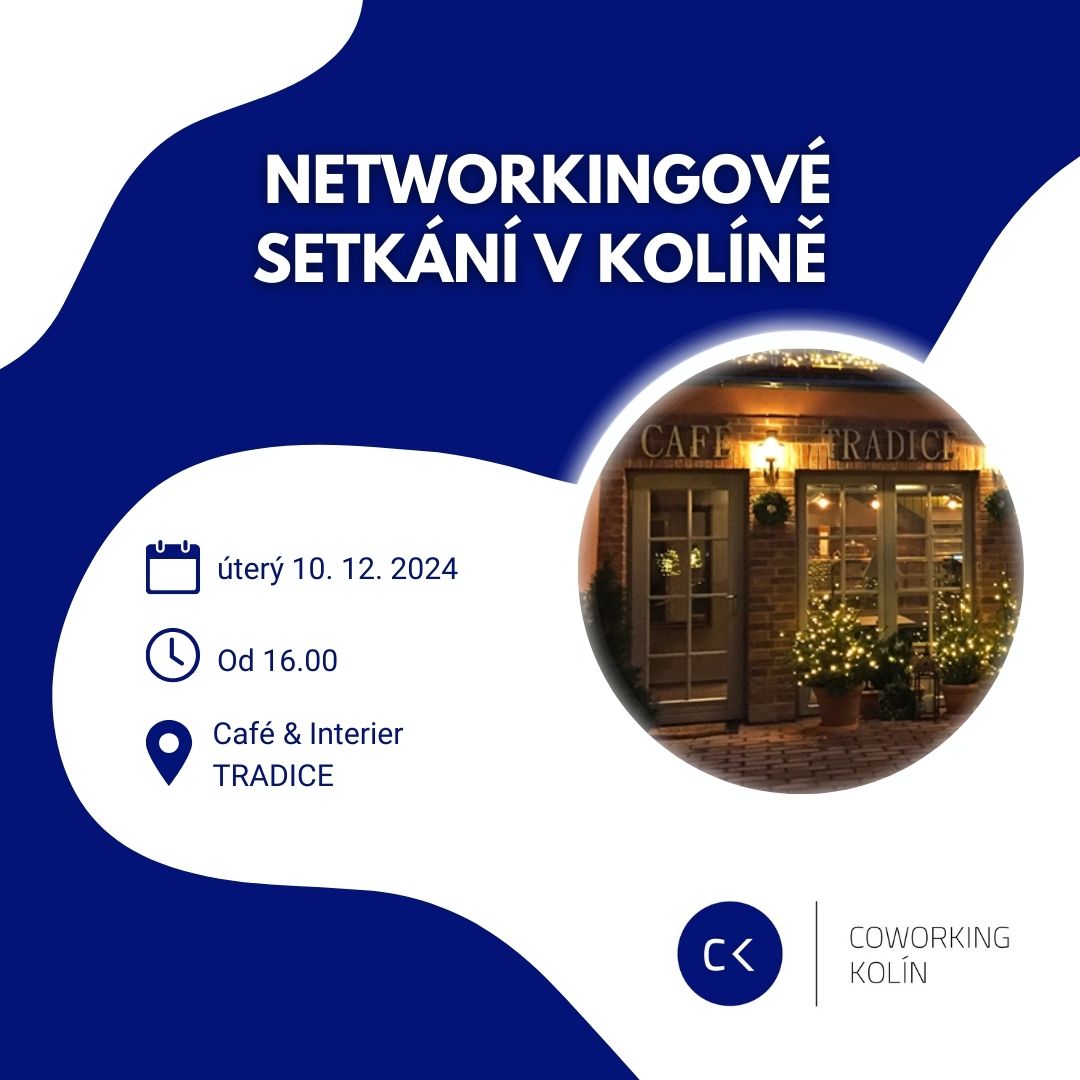 CoworkingKolin's tweet photo. 🌟 NETWORKINGOVÉ SETKÁNÍ v Kolíně!

📅 10. prosince 2024, od 16:00 do 18:00
📍 Café &amp; Interier TRADICE, Kolín

Načerpej nové nápady a inspiraci pro svou práci. Možná právě tady potkáš svého dalšího obchodního partnera nebo klienta.

👉 https://t.co/06E4pgylFc

#CoworkingKolín https://t.co/5xniB9QS7H
