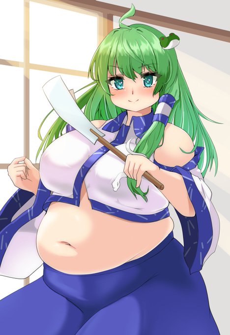 いい肉の日ということで、以前描いた早苗さんをセルフリメイクしました! 