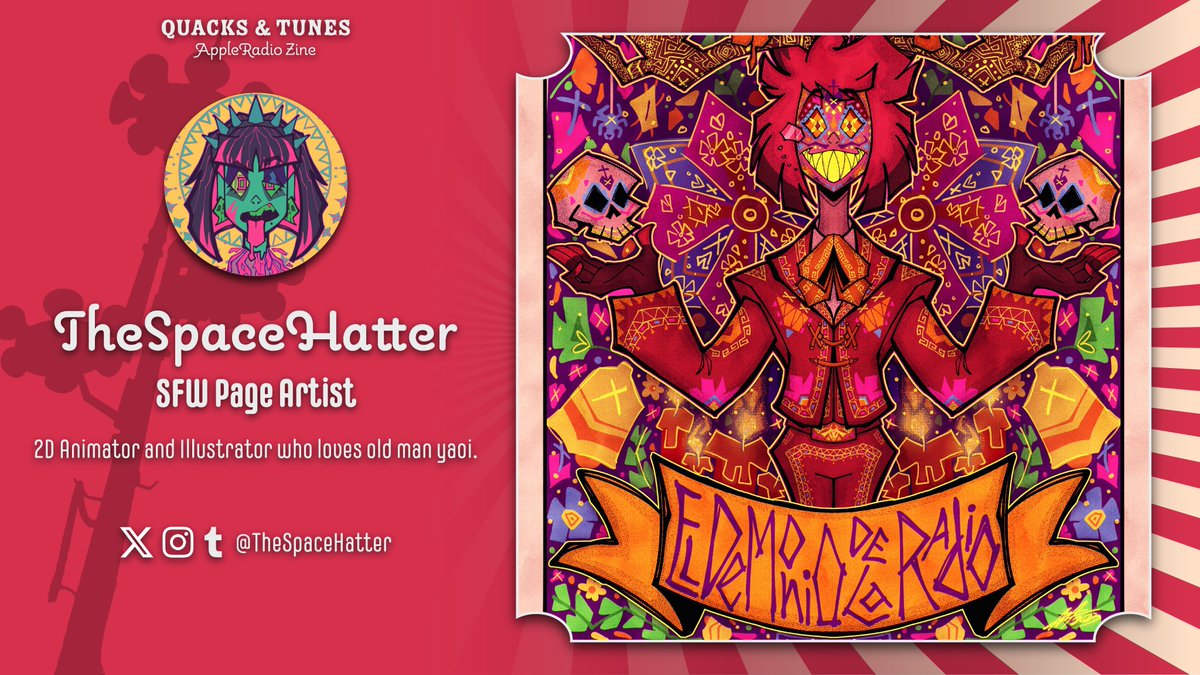 .•♫•♬• 𝐂𝐎𝐍𝐓𝐑𝐈𝐁𝐔𝐓𝐎𝐑 𝐒𝐏𝐎𝐓𝐋𝐈𝐆𝐇𝐓𝐒 •♬•♫•.

Hell's new arrival! Introducing <a href="/TheSpaceHatter/">💀The Hatter💀🍉</a> ! Catch their amazing artwork here at our zine!