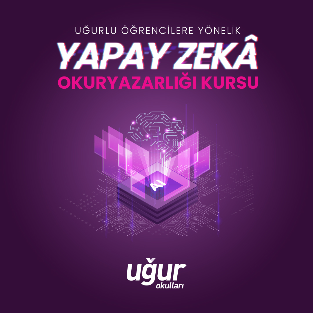 🚀 Uğurlu Öğrencilere Yönelik Yapay Zeka Okuryazarlığı Kursu Başlıyor! 

Bu özel programda, Uğur Okulları öğretmenlerinin rehberliğinde yapay zekanın dünyasını keşfetmeye hazır mısın? Geleceğin teknolojisini öğren, bir adım önde ol! 🙌🏻 

Sen de yerini al ve geleceği bugünden