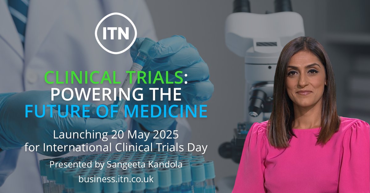 ECRIN_ERIC's tweet image. We will feature in @ITNBusiness' programme '#ClinicalTrials: Powering the #FutureofMedicine’, launching 20 May, #ClinicalTrialsDay.
Presented by @SangeetaKandola, it will explore #ClinicalResearch & #PharmaInnovation featuring @abpi_uk.
business.itn.co.uk/programmes/cli…
