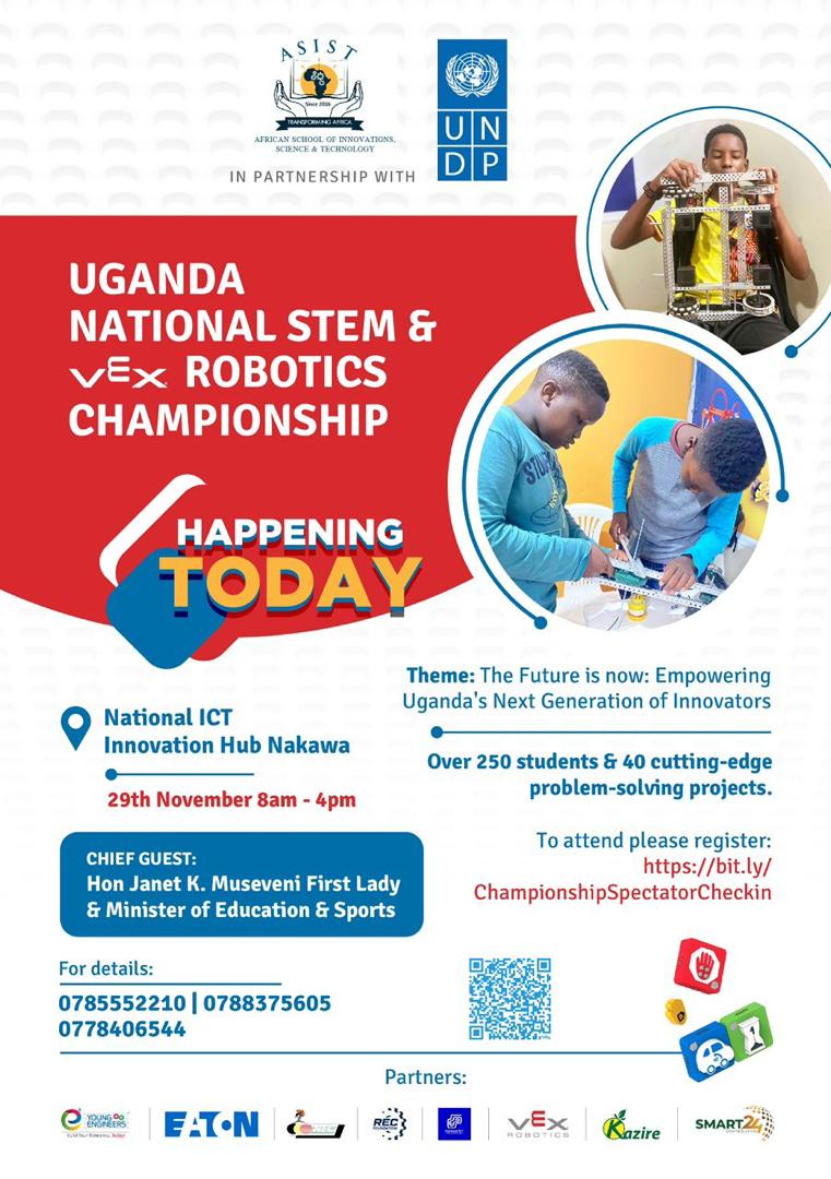 EverestBushaara's tweet photo. Kudos to the organizers, including @YoungEngneersUG, @UNDPUganda, and @ReachDrMuganga, for making this event possible! Let's cheer on these young minds as they embark on this exciting journey! #UGRobotics https://t.co/Bfqw4V4bbI