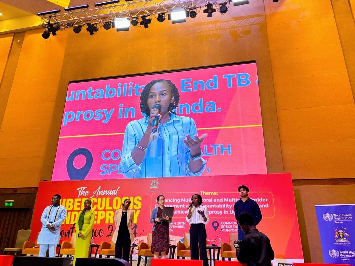 TBChampions_ke's tweet photo. TB Champion @VivianFaith9 presented at the Youth Town Hall, Annual TB Conference &amp; Leprosy Conference 2024 currently taking place in Uganda. #livetbfree #youth2endtb #who1plus1initiative #youthpower #yeswecanendtb https://t.co/BSZd1DfNN6