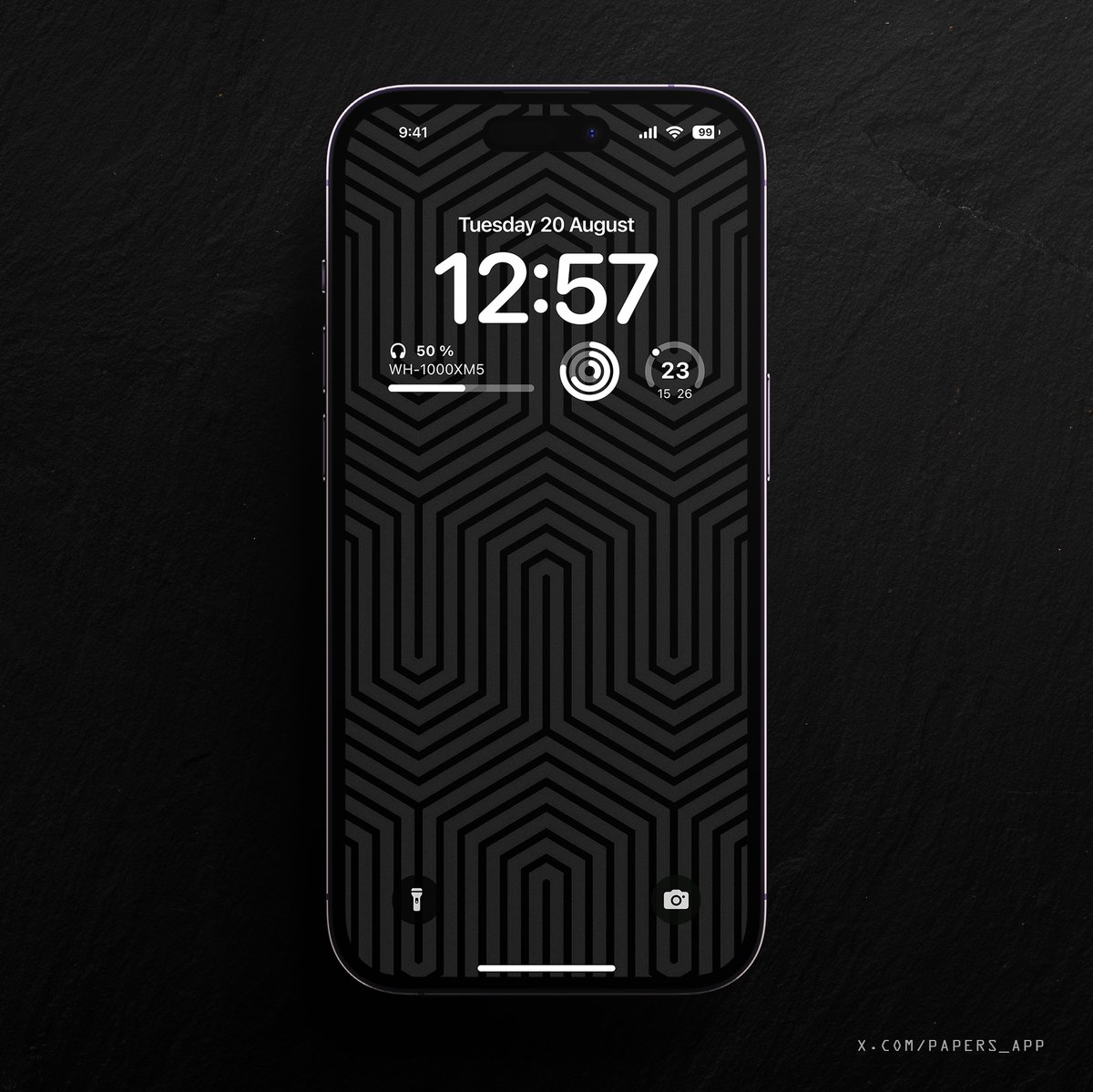 Papers_app's tweet image. Minimal Black Wallpaper 🖤