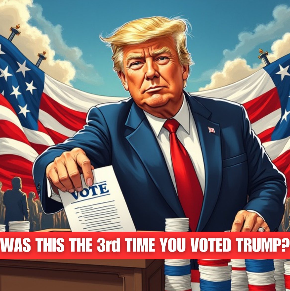 CHRISsW0RLD's tweet photo. Be honest…

Did you vote for him in 2016, 2020 and 2024? https://t.co/ZqM82uWlbs