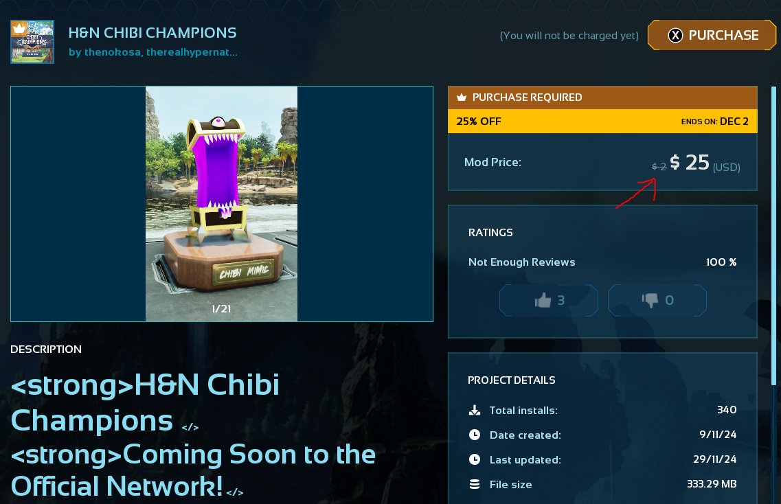 i dont think this is how sales work :D <a href="/CurseForge/">CurseForge</a> <a href="/survivetheark/">ARK: Survival Ascended</a> <a href="/NotDollie/">Dollie</a>