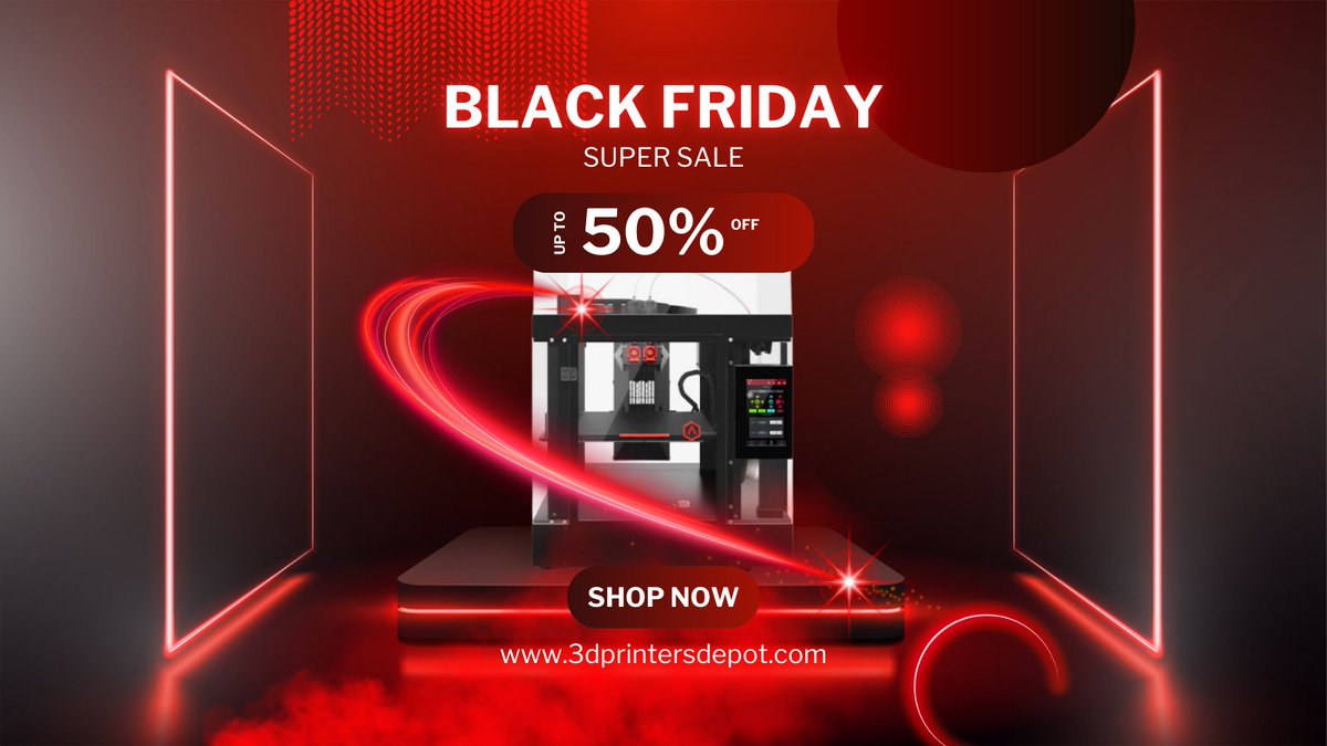 3dprintersdepot's tweet photo. 🔥 Black Friday is here! 🔥 Get HUGE savings on professional 3D printers, scanners, and accessories at 3D Printers Depot®!
Don’t miss your chance to upgrade your 3D printing game. 💡 ➡️ Shop now: https://t.co/4puFeYZR1v
#BlackFriday #3DPrinting #Deals #3DPrintersDepot https://t.co/gYDqmIUciw