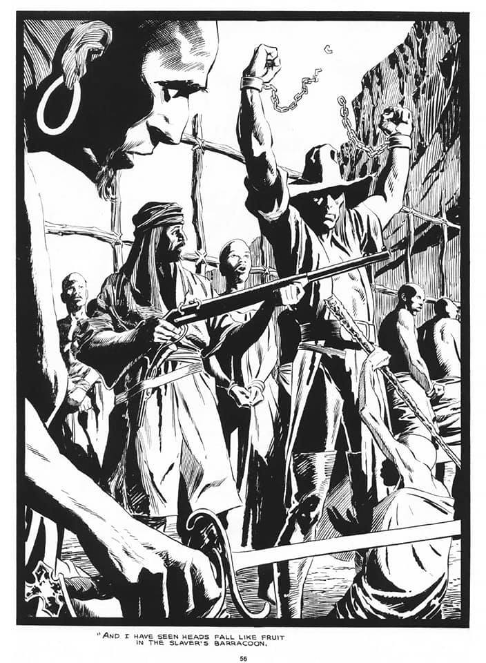 ContactWood's tweet photo. WOOD WAS AN EARLY SUPPORTER OF @RobertEHoward 's Sword & Sorcery genre. @FredMalmbergo of Conan Properties posted Solomon Kane for Thanksgiving. Wood did #Conan, #Kull & his own S&S creations but no Kane so, here are Wood's FRIENDS #Wrightson, #JeffJones & #AlWilliamson! https://t.co/U5cWXMlHXp