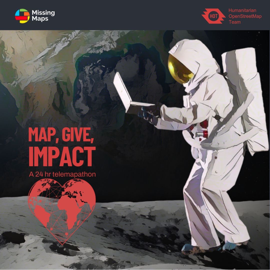 Missing Maps (@themissingmaps) on Twitter photo Don't miss this event by <a href="/hotosm/">Humanitarian OpenStreetMap Team</a>! Join us next week for a 24-hour telemapathon celebrating #GivingTuesday and #InternationalVolunteerDay! 👐
More information: buff.ly/3AI9hs7
Registration link: buff.ly/3AI9iwb Don't miss this event by <a href="/hotosm/">Humanitarian OpenStreetMap Team</a>! Join us next week for a 24-hour telemapathon celebrating #GivingTuesday and #InternationalVolunteerDay! 👐
More information: buff.ly/3AI9hs7
Registration link: buff.ly/3AI9iwb