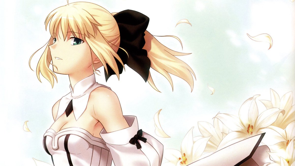 KaroshiMyriad's tweet photo. Saber Lily illustrations by Takashi Takeuchi (top) and Fate/Unlimited Codes artist Ryuji Higurashi (bottom). https://t.co/ComMM4313I