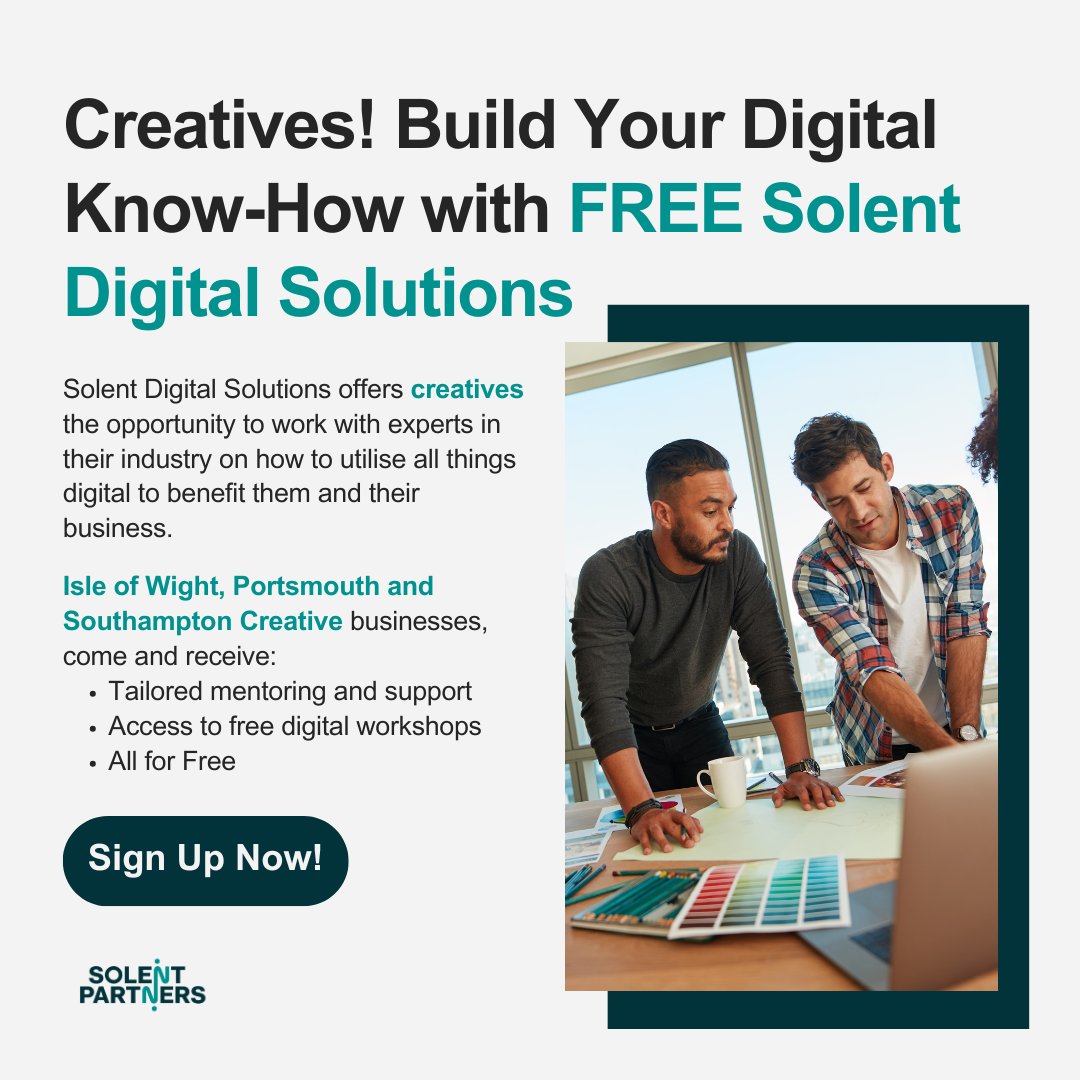 The Solent Digital Solutions Programme is your chance to harness digital tools, boost productivity, and drive growth.

Transform your business and stay ahead in the digital age—don’t miss out!

solentpartners.com/our-services/g…

#DigitalSolutions <a href="/iwight/">Derek Johnstone</a> <a href="/SouthamptonCC/">SouthamptonCC</a> <a href="/portsmouthtoday/">Portsmouth City Council</a>