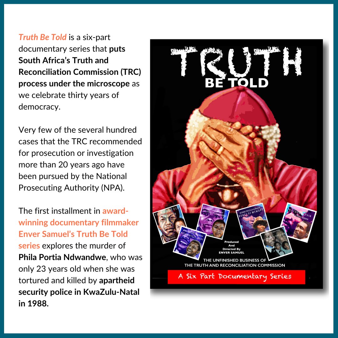 On today's FILMMAKER FRIDAY Profile, we look at Enver Samuels &amp; his new documentary series TRUTH BE TOLD.