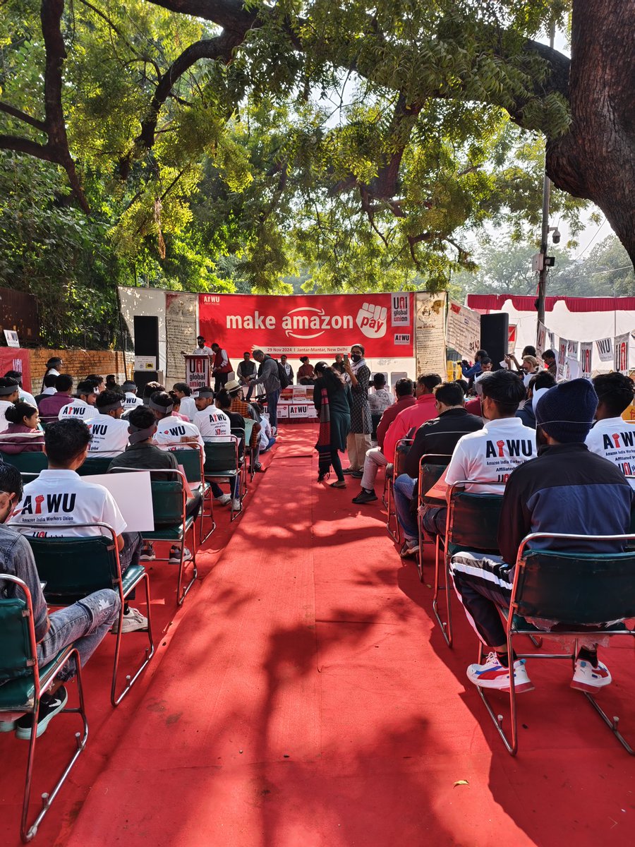 AiwuInd's tweet image. From the heart of Delhi, workers and allies declare: exploitation has no place here. Fair wages and social security are our rights! #MakeAmazonPay
@uniapro
@uniglobalunion
