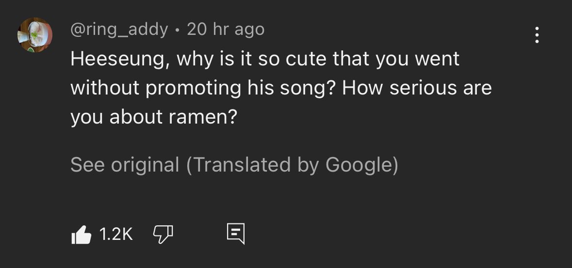 tiniehee's tweet photo. some comments from k-fans/locals about heeseung 😭 a lot of people were very much charmed by his insanity where ramyeon is concerned LOL https://t.co/XS29PUyLaL
