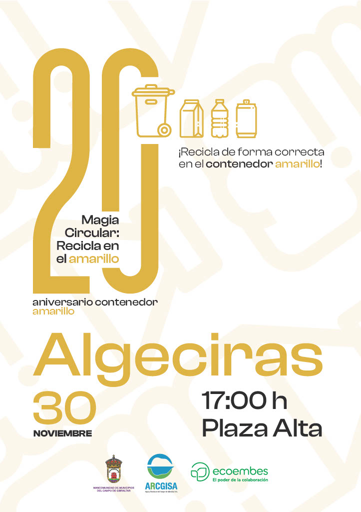 Mañana 30 de noviembre en la Plaza Alta no te pierdas “Magia Circular: Recicla en el Amarillo”.
Magia, globoflexia, juegos de cartas y otras actividades permitirán acercarnos al contenedor amarillo y a la regla de las 3Rs: Reducir, Reutilizar y Reciclar
¡No te lo pierdas!