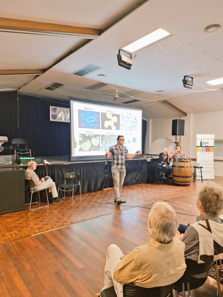 Science in the Pub Adelaide (@scipubadelaide) on Twitter photo #scipubadl Mighty Microbes <a href="/_jake_robinson/">Jake Robinson</a> <a href="/Marine_Rycrobe/">Ryan, The Macrobe</a> A forest is as invisible as visible, plants and animals are covered in microbes that they rely on #scipubadl Mighty Microbes <a href="/_jake_robinson/">Jake Robinson</a> <a href="/Marine_Rycrobe/">Ryan, The Macrobe</a> A forest is as invisible as visible, plants and animals are covered in microbes that they rely on