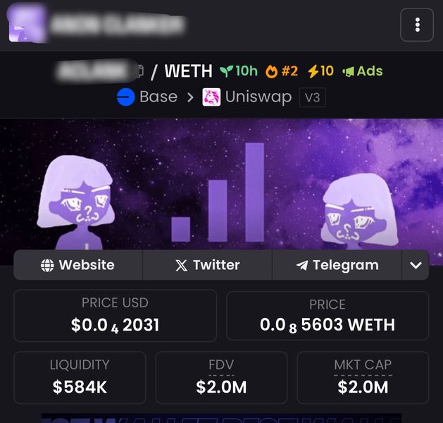 first anonymous token launched by clanker via anoncast/anonfun to reach $2M MC... probably nothing, anon.