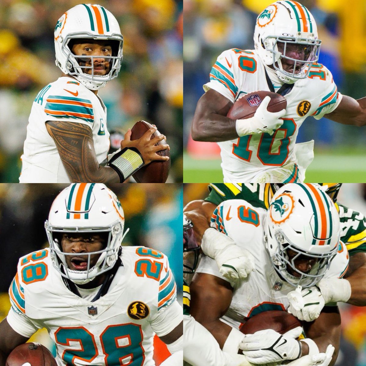 Dolphins had their best overall fantasy outing tonight 🐬

Tua: 25.2 points
Achane: 21 points 
Hill: 20.3 points 
Smith: 21.3 points

(Full PPR via <a href="/SleeperHQ/">Sleeper</a>)