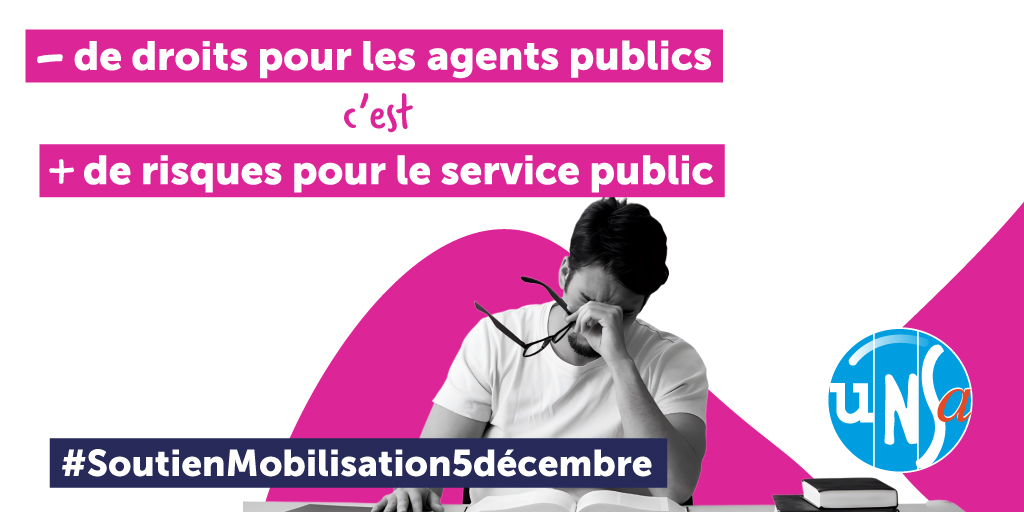 UnsaFP's tweet photo. 🚨 Mobilisation le 5 décembre !
➖de droits pour les agents publics
c'est
➕ de risques pour le service public.
🖌️ Je signe et je fais signer la pétition en ligne : https://t.co/bXQwK55U6j
#soutienmobilisation5décembre https://t.co/r0grIFljfw