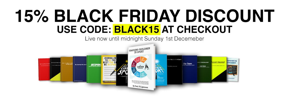 Black Friday Discount on All Books and Journals Here:
carvercoachingframework.com/order/home/

                                       Code- BLACK15

Newsletter Subscribers receive further discount. Sign up here:
carvercoachingframework.com/newsletter/

Thanks for the support!