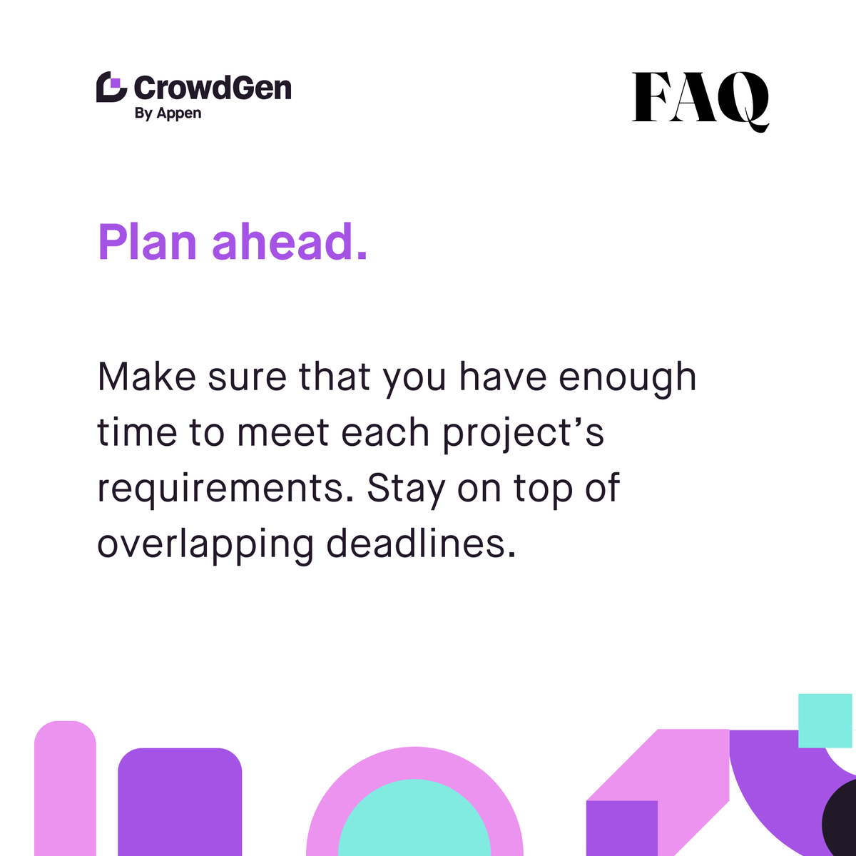 crowdgenbyappen's tweet photo. You can apply to multiple projects! 🙌

Submit applications as your schedule allows—plan your time wisely to make the most of your opportunities.

How many projects are you currently working on? 🧡

#CrowdGen #Appen #CrowdGenFAQ #AICommunity #WorkFromAnywhere https://t.co/oe2xyTxuX9