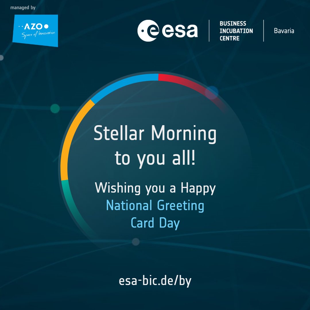 ESA BIC Bavaria (@esabicbavaria) on Twitter photo 💌Celebrate the #ElectronicGreetingCardDay🎉
🌐✉️Send a virtual hug or share a 😊smile!
💫Join us innovating communication & beyond!🚀
👉 esa-bic.de
<a href="/ESA_CommGateway/">ESA Commercialisation Gateway</a> <a href="/esabic_ng/">ESA BIC Northern Germany</a> <a href="/AZO_space/">AZO space.i</a> <a href="/BayStMWi/">Bayerisches Wirtschaftsministerium</a> #esabicnrw 💌Celebrate the #ElectronicGreetingCardDay🎉
🌐✉️Send a virtual hug or share a 😊smile!
💫Join us innovating communication & beyond!🚀
👉 esa-bic.de
<a href="/ESA_CommGateway/">ESA Commercialisation Gateway</a> <a href="/esabic_ng/">ESA BIC Northern Germany</a> <a href="/AZO_space/">AZO space.i</a> <a href="/BayStMWi/">Bayerisches Wirtschaftsministerium</a> #esabicnrw