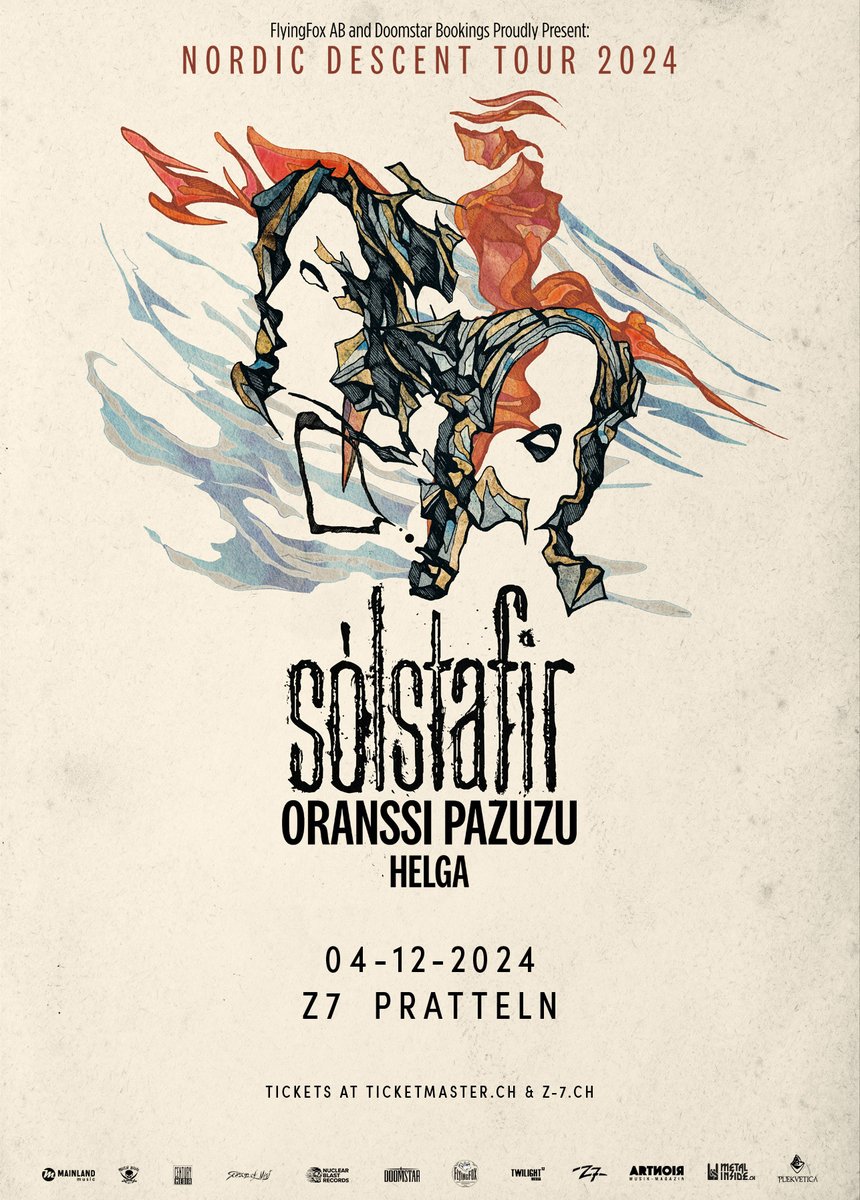 MetalFactoryCH's tweet photo. Mainland Music  bringt euch nächste Woche geht man für Post - Psychedelic und Prog-Metal in die Konzertfabrik Z7 - Pratteln! #solstafir #oranssipazuzu #thebandhelga #postmetal #psychedelicmetal #progmetal #z7 #pratteln https://t.co/vuhzpMM96R