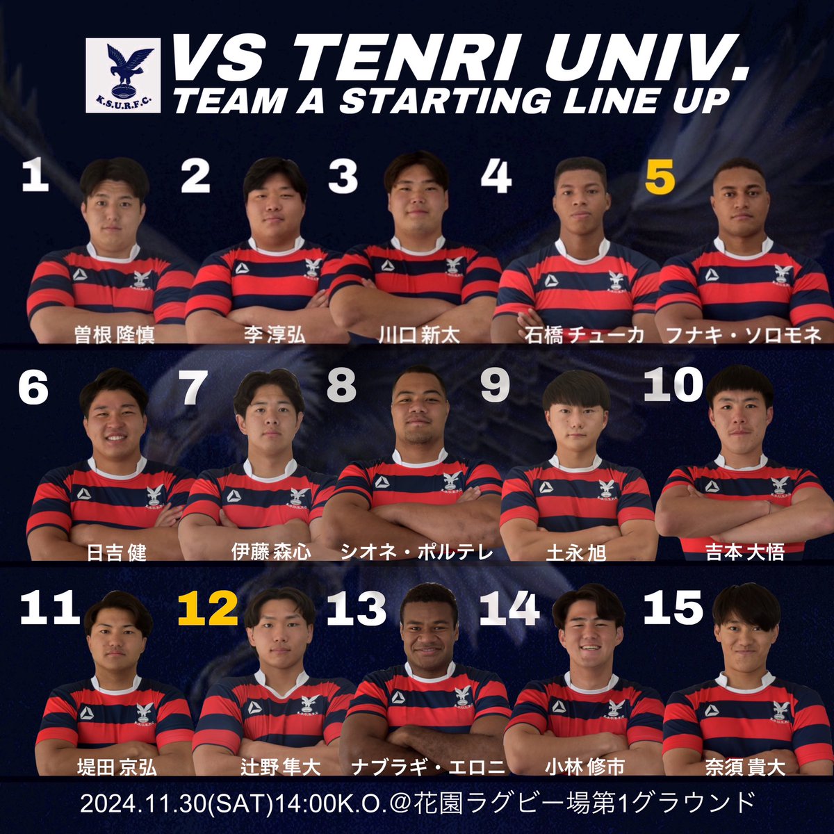 大阪産業大学ラグビー部 公式戦3点セット 大阪産業大学ラグビー部 公式