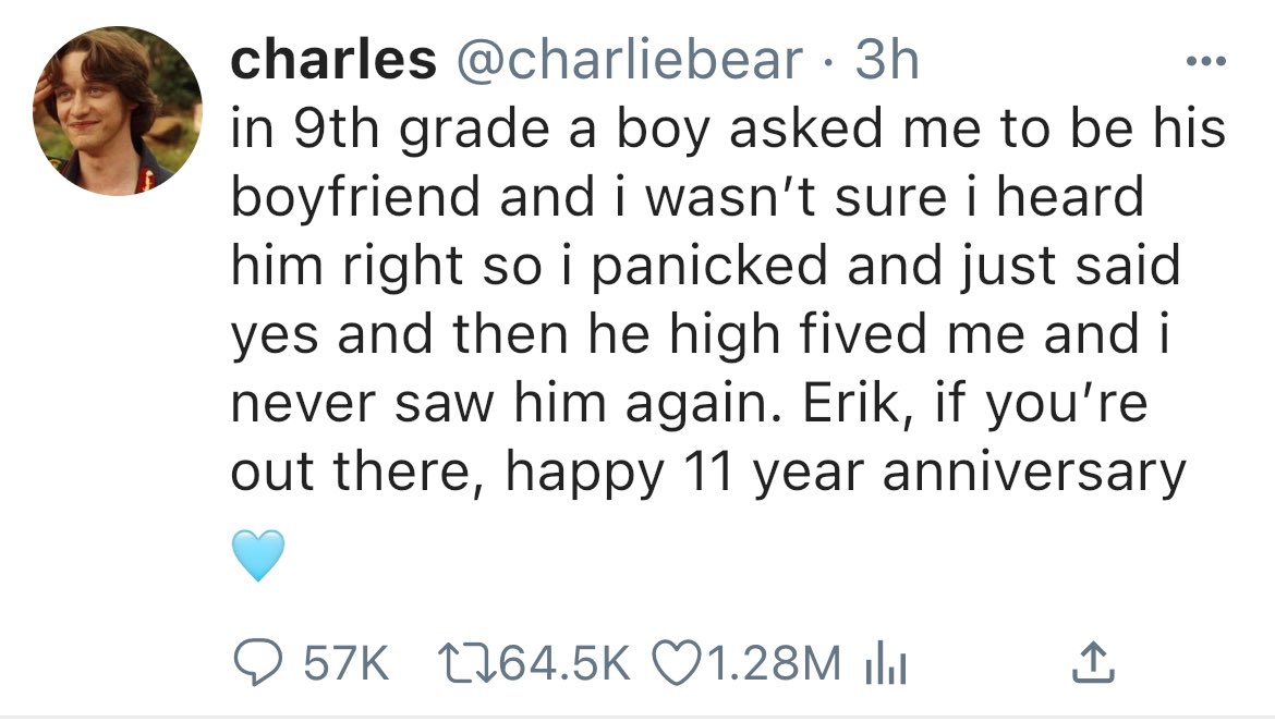 brideoflilies's tweet image. #CHERIK au where charles reminisces on his teenage boyfriend unaware they share a key friend