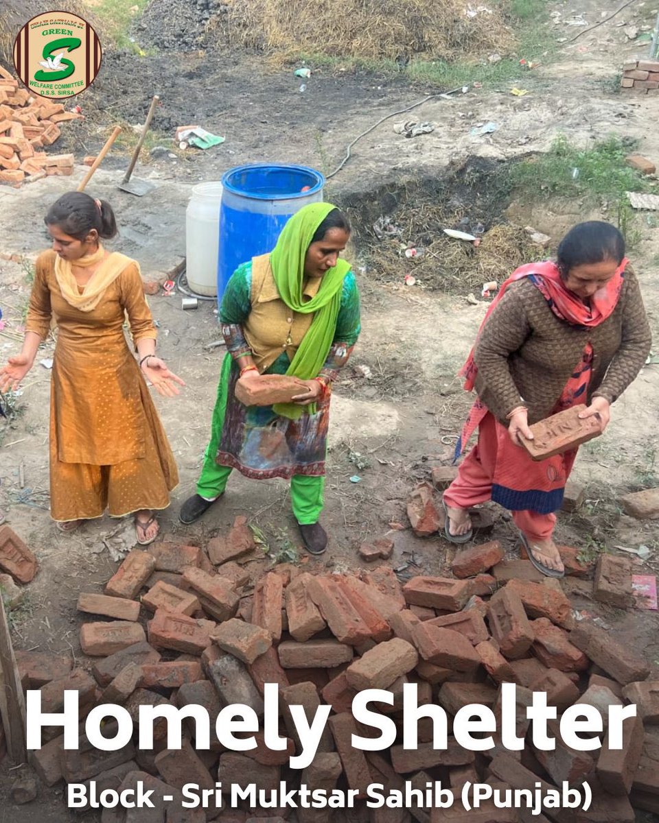 GreenSwelfares's tweet image. &quot;घर🏡वह स्थान है जहाँ सुख, शांति और प्यार होता है, और हर किसी का अधिकार है इसे पाना।&quot;
A home is where happiness, peace, and love reside, and it is everyone&apos;s right to have one. In a world where many still struggle for this basic need, Sri Muktsar Sahib (Punjab) volunteers of Shah…