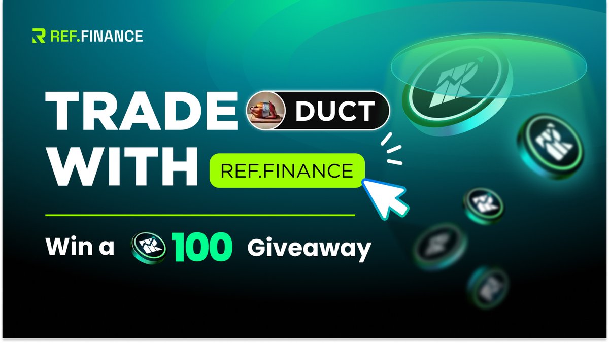 Grab 100 $REF simply by trading $DUCT 💰

3 easy steps to win:
1️⃣ Go to app.ref.finance/#near|duct-107…
2️⃣ Swap $DUCT
3️⃣ Drop your wallet address and txn hash in the comment below 

👉 Don't miss out — start now!