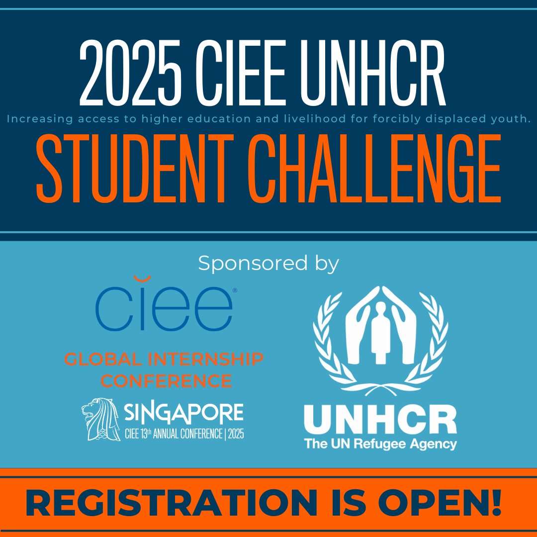 UNHCR Education (@unhcr_education) on Twitter photo π Join the 2025 <a href="/cieestudyabroad/">CIEE Study Abroad</a> & <a href="/refugees/">UNHCR, the UN Refugee Agency</a> Student Challenge!
Develop innovative solutions for refugee education & livelihoods and win a global internship in 2026. π
π
Register by Feb 7 web.cvent.com/event/89c8ce6aβ¦
Refugee students can use UNHCR_GIC2025 to register! #15by30 π Join the 2025 <a href="/cieestudyabroad/">CIEE Study Abroad</a> & <a href="/refugees/">UNHCR, the UN Refugee Agency</a> Student Challenge!
Develop innovative solutions for refugee education & livelihoods and win a global internship in 2026. π
π
Register by Feb 7 web.cvent.com/event/89c8ce6aβ¦
Refugee students can use UNHCR_GIC2025 to register! #15by30