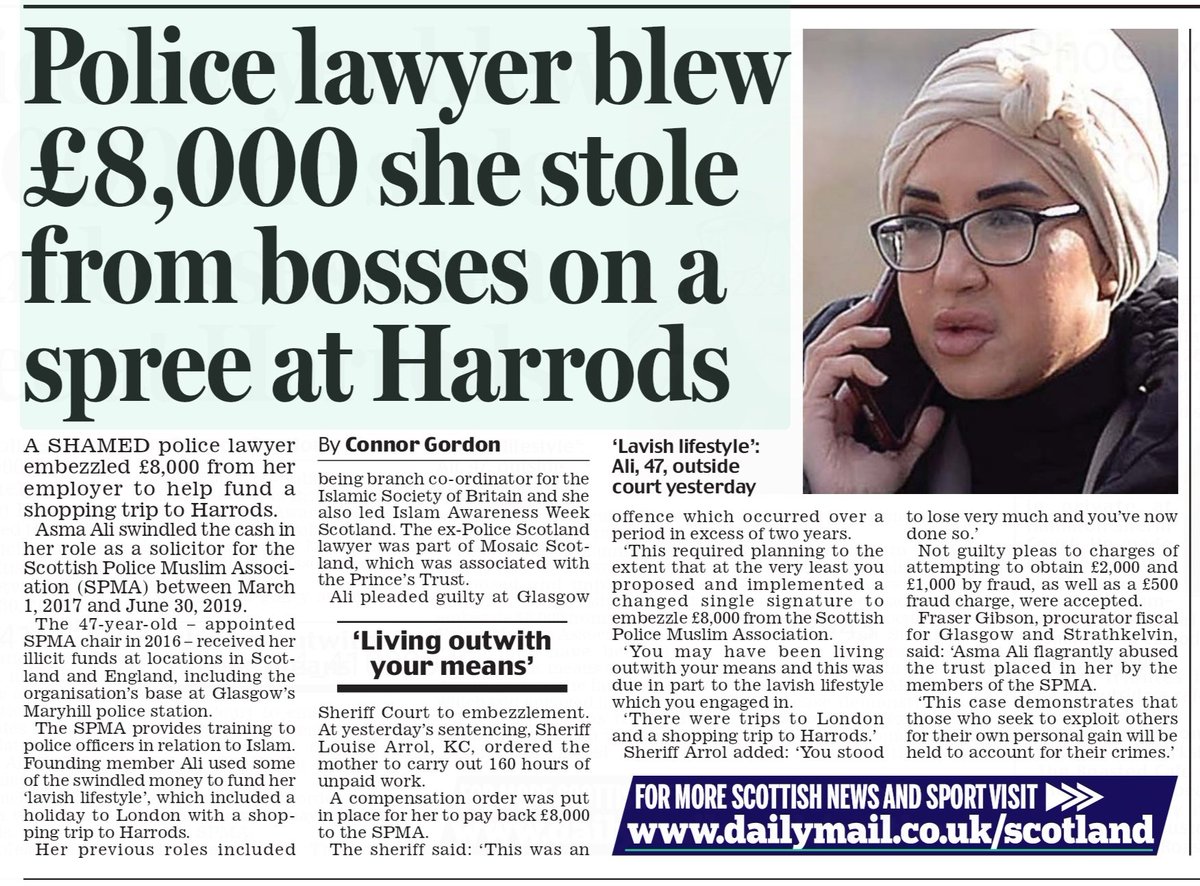 AgentP22's tweet photo. Another fraudster escapes jail.

I wonder why Asma Ali was treated so leniently? https://t.co/qPQlPObgzt