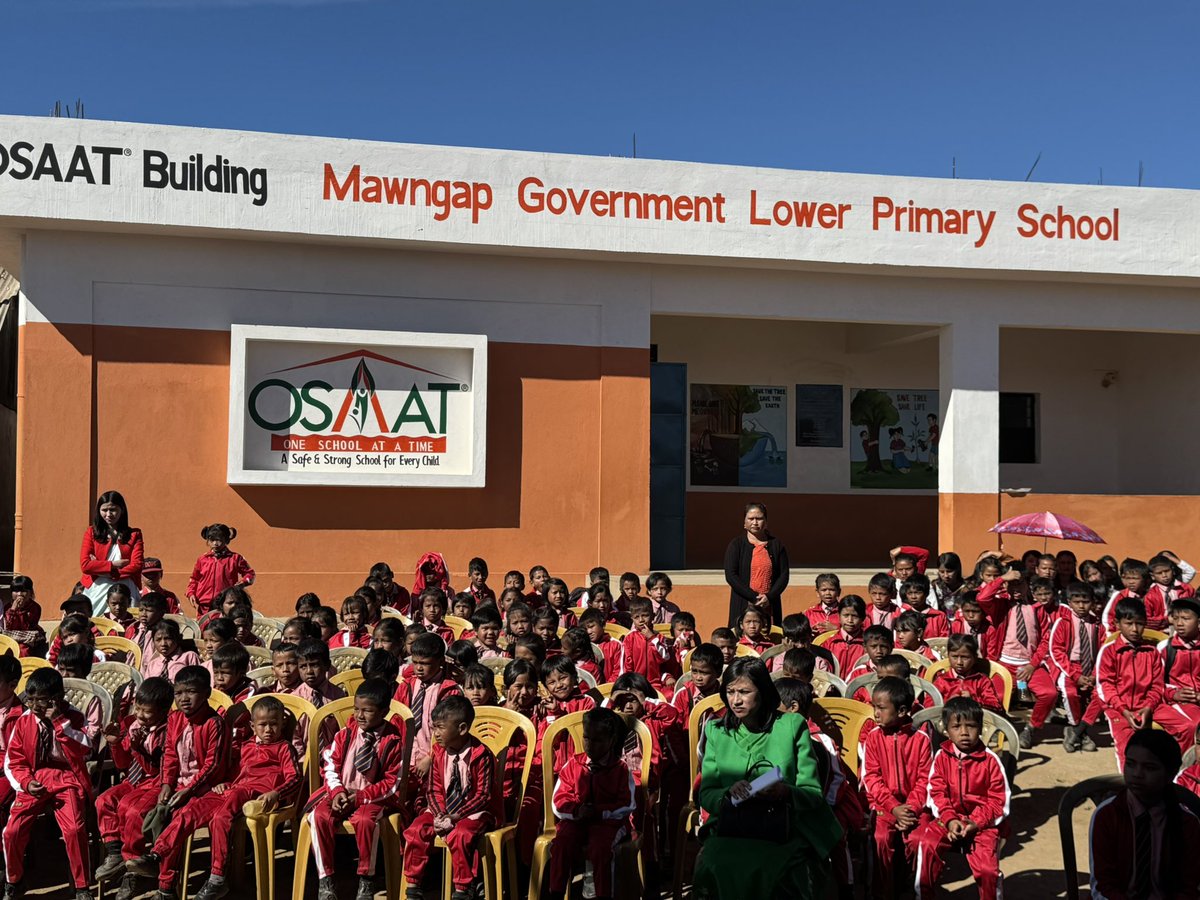Happy to inaugurate new school buildings at Mawngap &amp; Lyngiong today anchored by the Smart village movement. The implementing &amp; funding agency is OSAAT &amp; this will ensure all weather schools with state of the art facilities for the young mind.