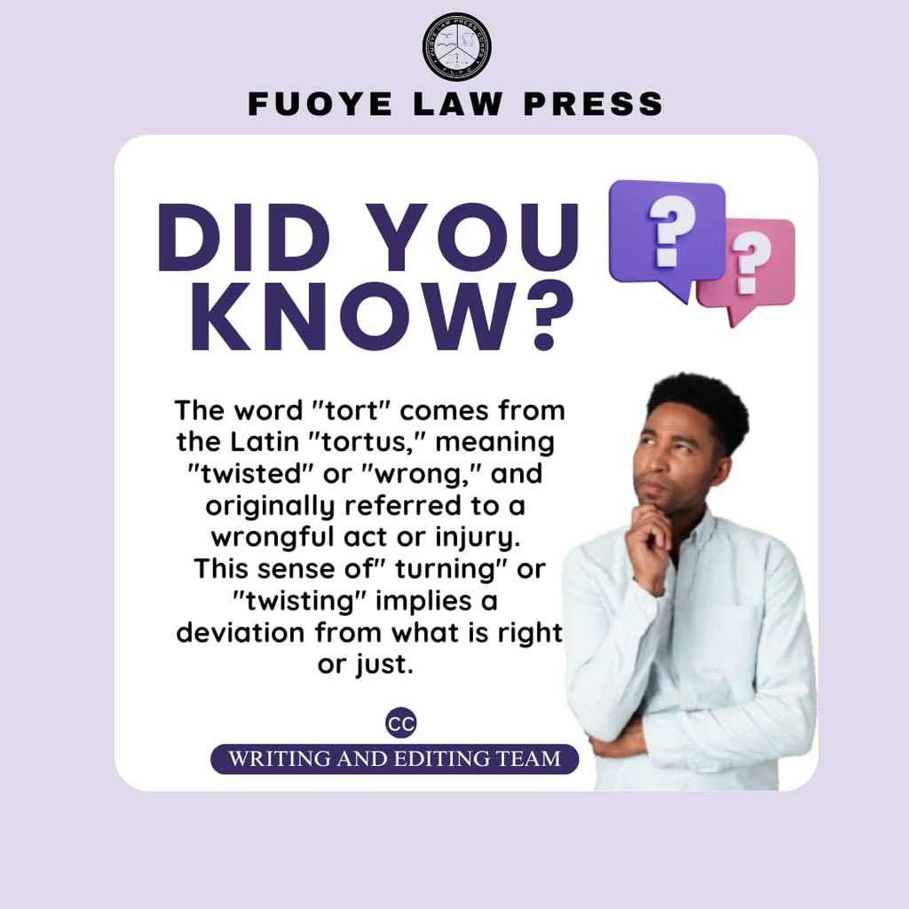 Fuoyelawpress's tweet photo. The tale of 'tortus'—A short fascinating story! A journey of discovery, but not farfetched.

You know interesting Latin words? Tell us in the comments 👇🏽

#FridayTrivia
#Latinwords
#Latinmeaning
#Lawmaxims
#TGIF
#Lawstudentschallenge https://t.co/VWIx7tHzy9