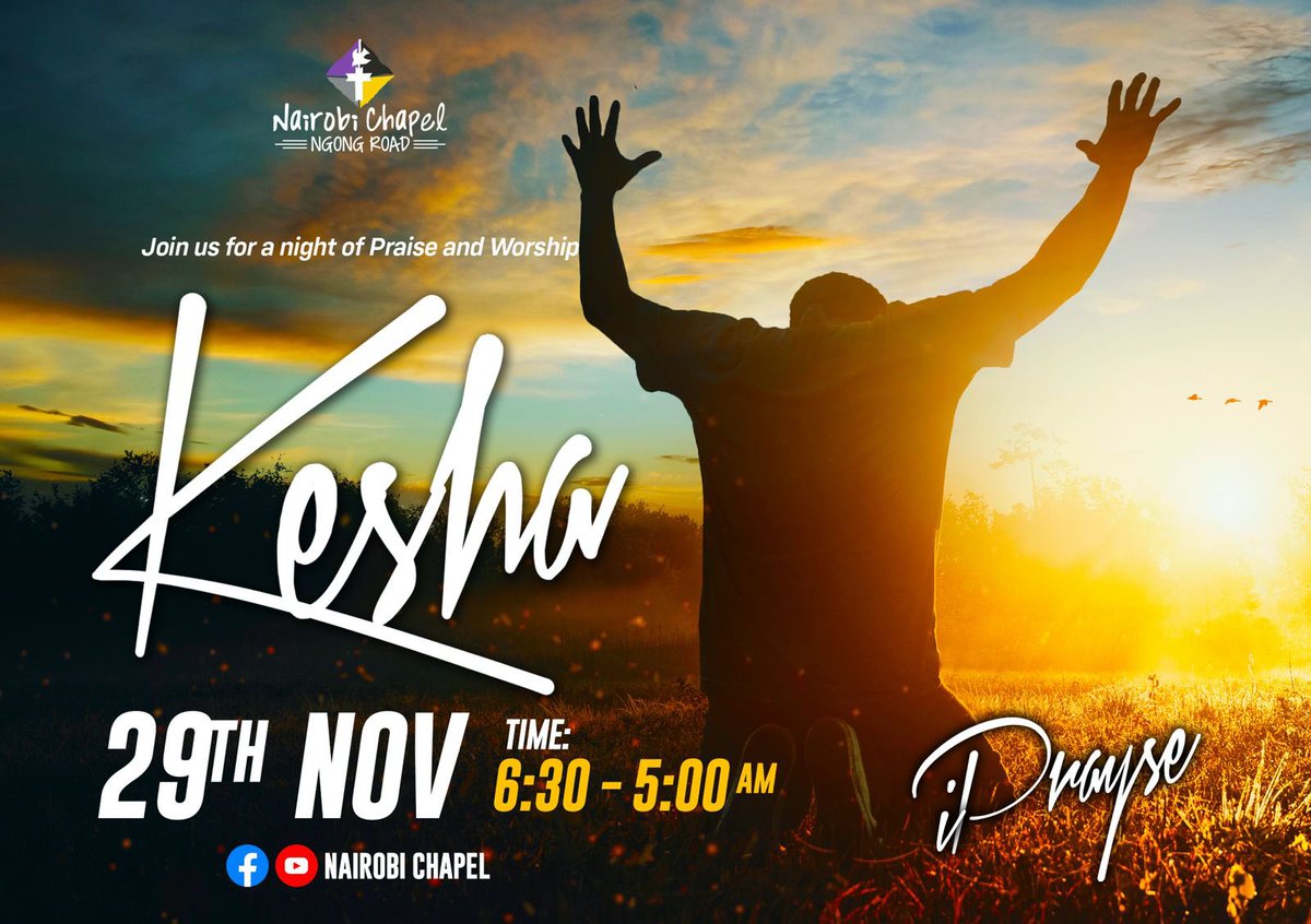 NairobiChapel's tweet photo. Counting down hours to a celebration of praise and prayer at our VERY LAST iPRAYse and Kesha of 2024!

We’re coming together for an evening of thanksgiving as we break our fast &amp; give thanks for the year that has been - will you join us?
 🙌🏽

#iPrayse #Kesha #LocalTouch #ItsTIME https://t.co/hyseYaZPnt