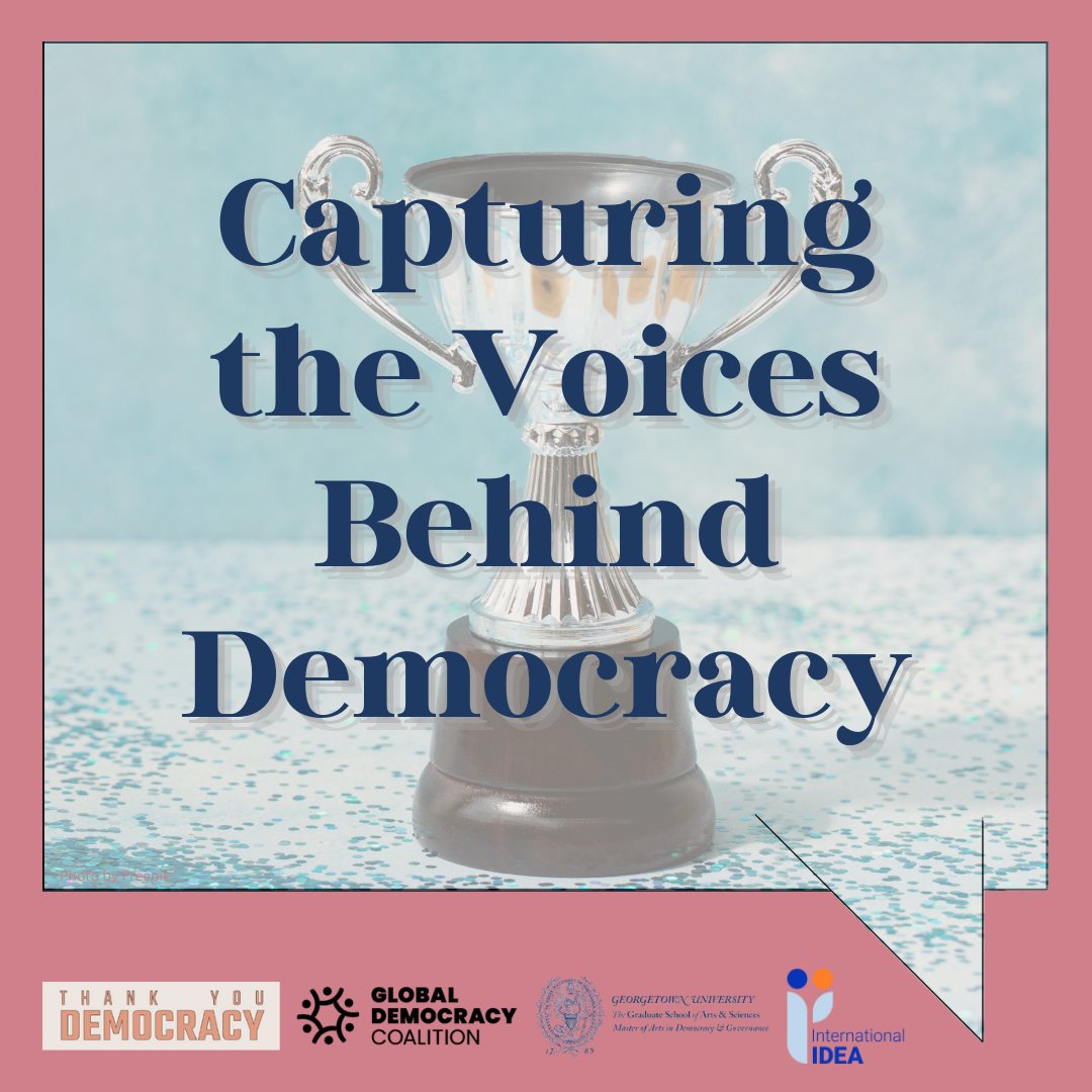 Global Democracy Coalition (@glodemcoalition) on Twitter photo Positive Outcome Stories Series - <a href="/GeorgetownDG/">Democracy & Governance Program</a> and <a href="/Int_IDEA/">International IDEA</a>: The Stories of Democracy Project: reminding ourselves of the importance of democracy
From the third wave of democracy to today, countless individuals risked their lives to support free and fair elections. The Stories Positive Outcome Stories Series - <a href="/GeorgetownDG/">Democracy & Governance Program</a> and <a href="/Int_IDEA/">International IDEA</a>: The Stories of Democracy Project: reminding ourselves of the importance of democracy
From the third wave of democracy to today, countless individuals risked their lives to support free and fair elections. The Stories