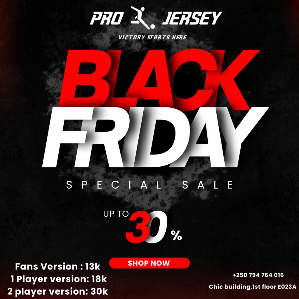 🛍️BLACK FRIDAY SALE 🛍️

Fans version:13k 
1 player version:18k 
2player version: 30k (15k /pcs ) 

CHIC BUILDING 
1st floor E023A 
near kigali today Office
☎️0794764016