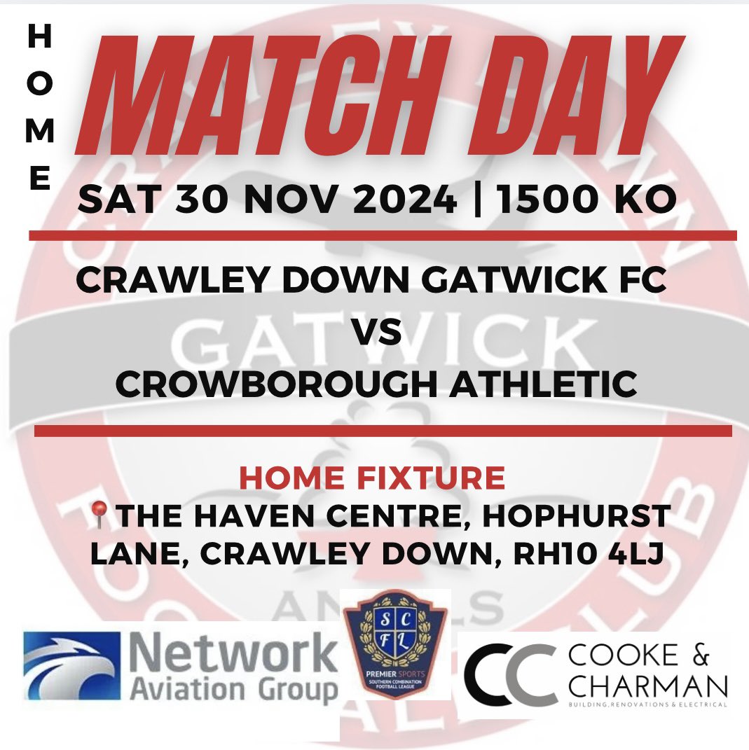 Crawley Down Gatwick (@officialcdgfc) on Twitter photo ⚽️ Up next: We return to the Haven in an <a href="/TheSCFL/">Premier Sports The SCFL</a> fixture against <a href="/CrowboroughAFC/">Crowborough Athletic FC</a> .
Don’t miss this one! See you there! ⚽️ ⚽️ Up next: We return to the Haven in an <a href="/TheSCFL/">Premier Sports The SCFL</a> fixture against <a href="/CrowboroughAFC/">Crowborough Athletic FC</a> .
Don’t miss this one! See you there! ⚽️