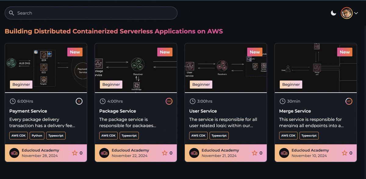 Learn how to build Distributed Serverless Applications in this In-depth workshop on Educloud Academy.
educloud.academy