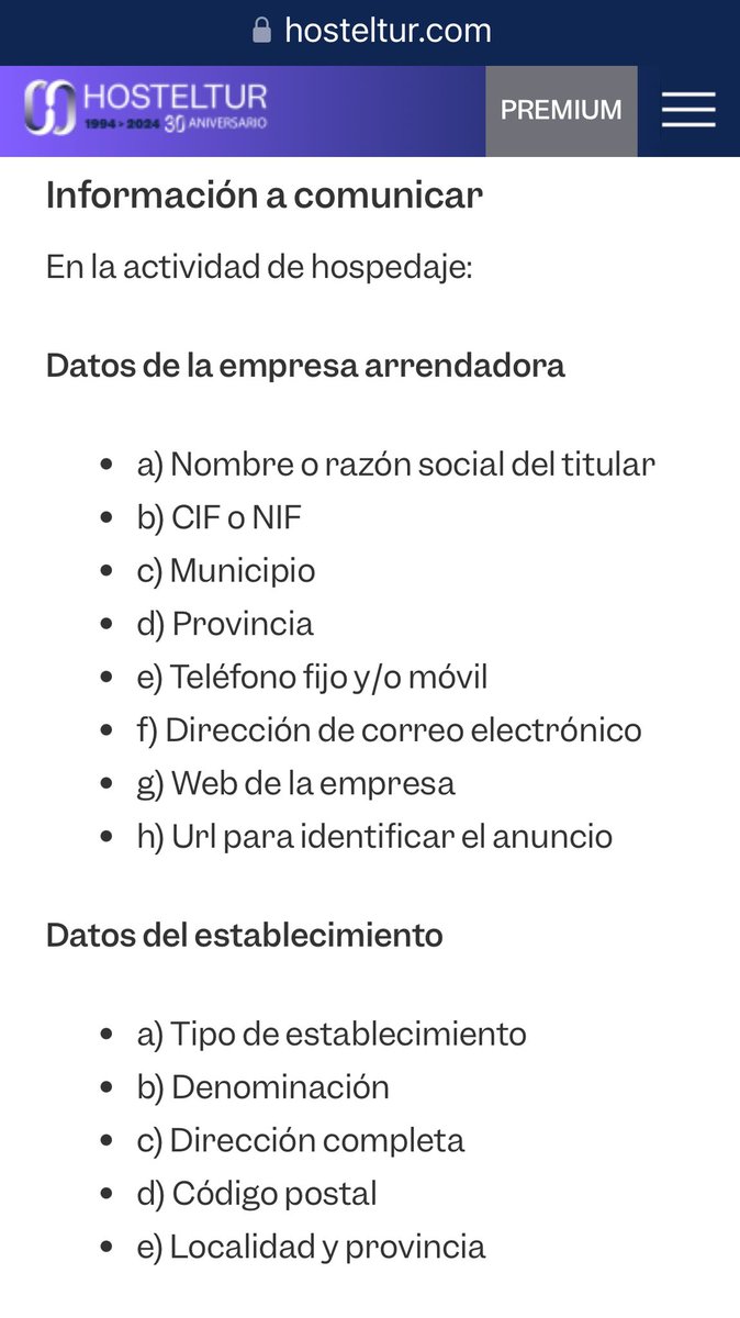 vidasdesegunda's tweet image. ‼️URGENTE: A partir del 2 de dic. EL GOBIERNO pedirá a las Agencias de Viajes, Hoteles y Alquiler de Coches 40 datos de SUS CLIENTES, lo cual viola LA LEY DE PROTECCIÓN DE DATOS EUROPEA.

QUIEREN CONTROLARNOS COMO SI FUÉSEMOS GANADO

hosteltur.com/167009_registr…

@navedelmisterio