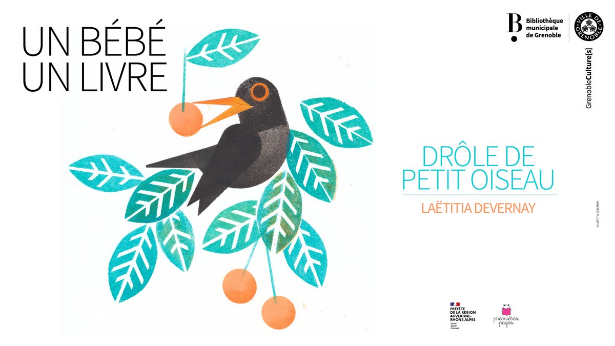 📖 Offrir un livre, c’est offrir un monde d’histoires ! 📖

Cette année, l’auteure-illustratrice Laëtitia Devernay signe Drôle de petit oiseau, un album poétique et illustré qui sera offert à tous les nouveau-nés grenoblois.

Venez chercher votre exemplaire !🐣