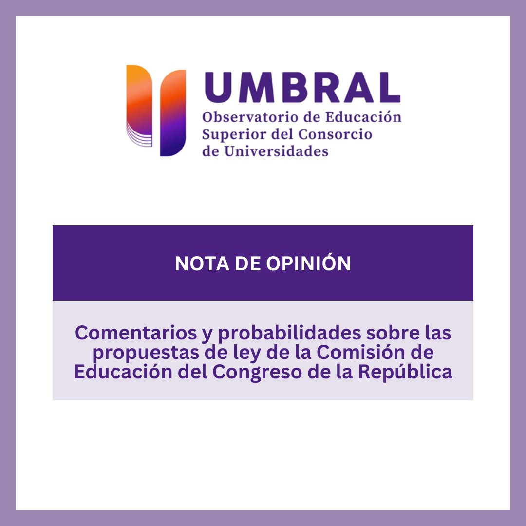 UMBRAL Observatorio de Educación Superior tweet media