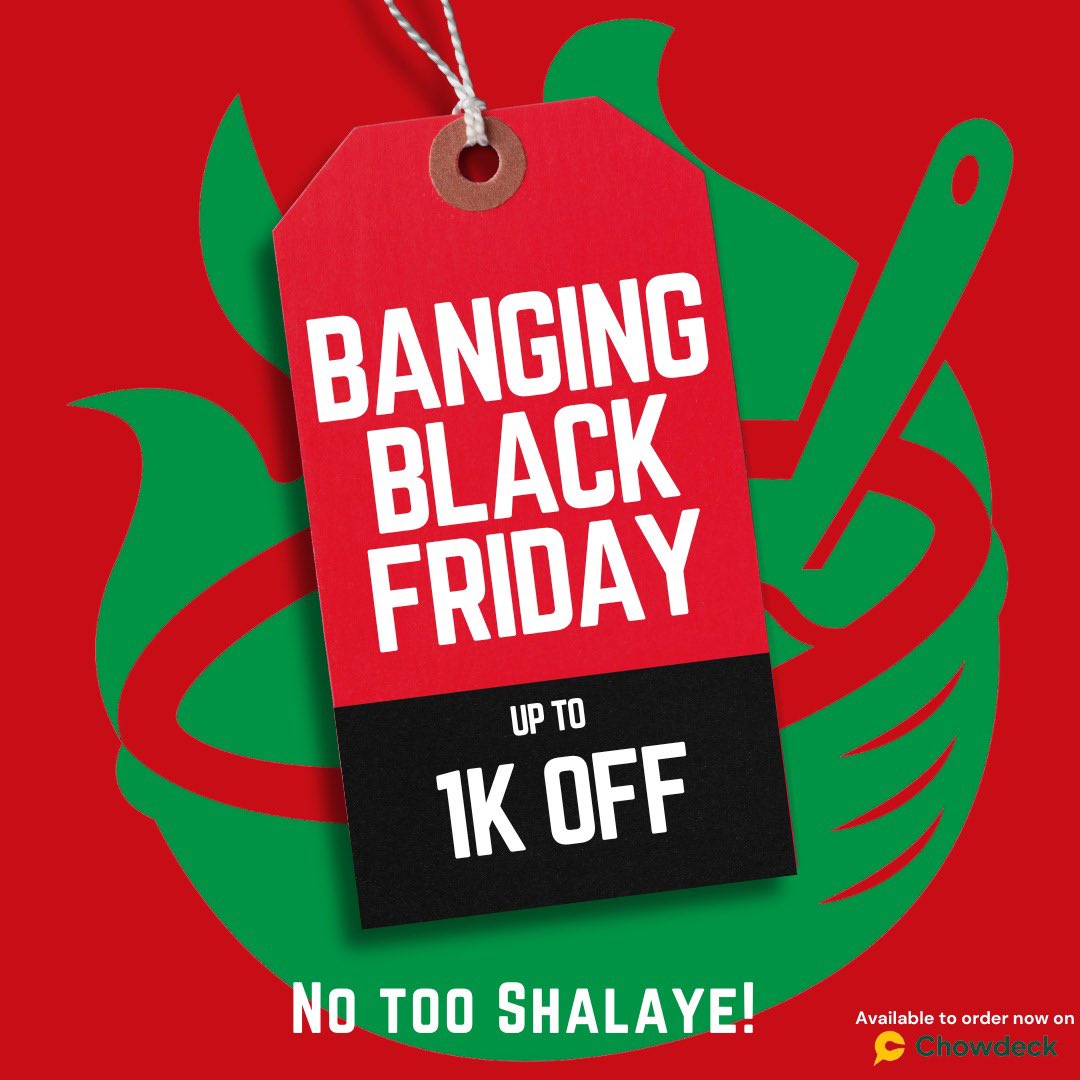 DO_bowls's tweet photo. GET N1,000 off when you order SHALAYE or BANG BANG BOWL WITH TURKEY TODAYโผ๏ธ Don't miss this DOoffer๐๐คค
Exclusive on @chowdeck ๐ถ๏ธ
MAINLAND AND ISLAND DELIVERIES ACTIVEโผ๏ธ
#chowdeck #dobowls #blackfriday #lunchorder https://t.co/8PoiyJAAi7